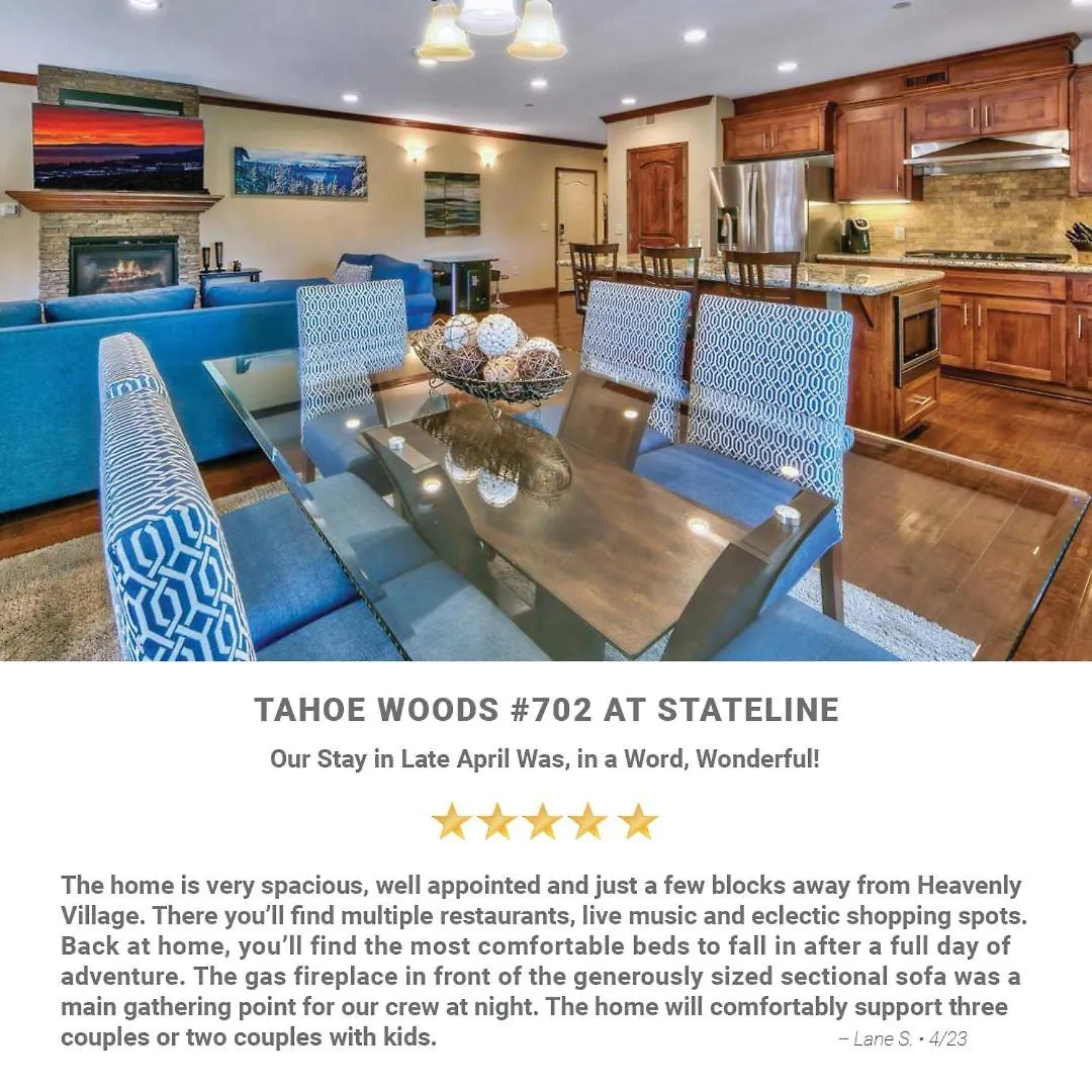 Tahoe Woods 702 At Stateline - Walk To Lake Casinos Ac Dog South Lake Tahoe États-Unis